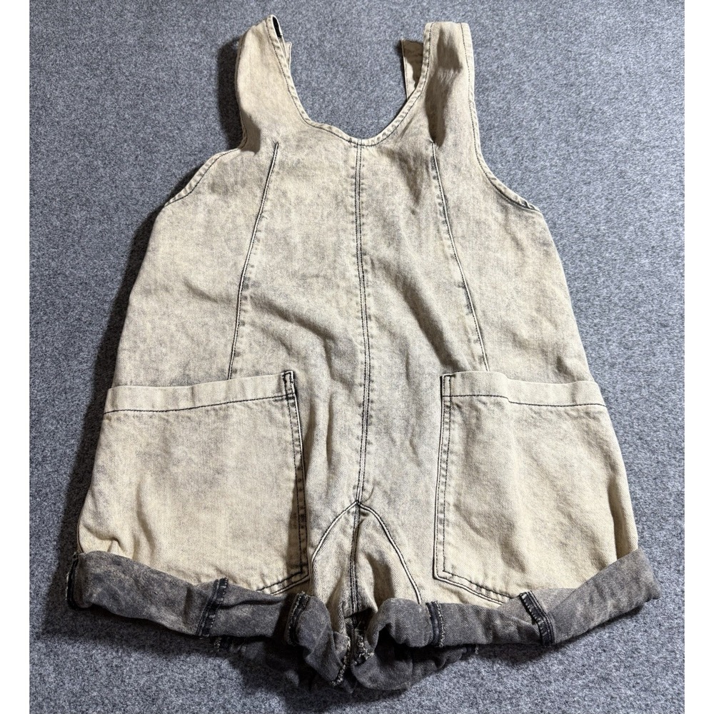 Free People We‎ The Free High Roller Shortall Distressed Gold/Black Size XS